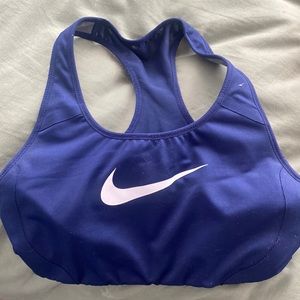 Blue Nike sports bra